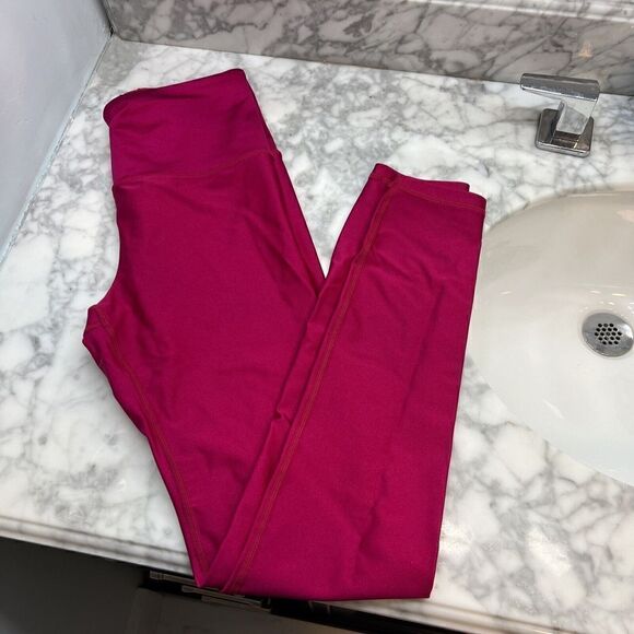 Athleta Womens Elation Shine Tight Leggings High Waist 26” Pink Cyclamen Small - Picture 8 of 8